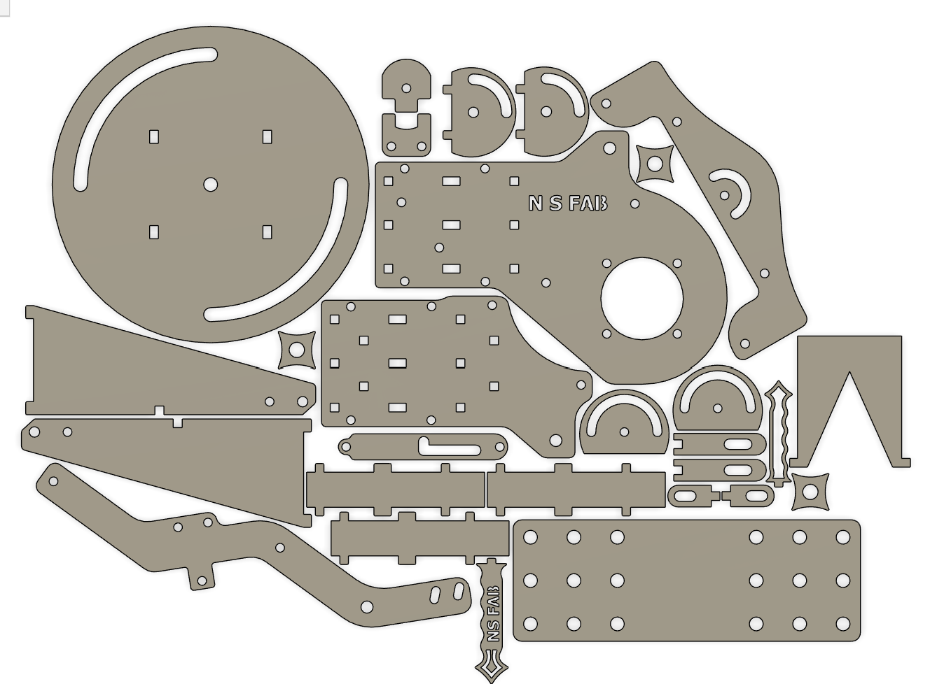 Not Scared Fabrication 2"x72" Belt Grinder DXF FILE