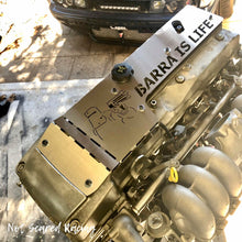 Load image into Gallery viewer, Ford Barra BA/BF Coil Cover Stainless or Cold Rolled Steel 'Barra Is Life'