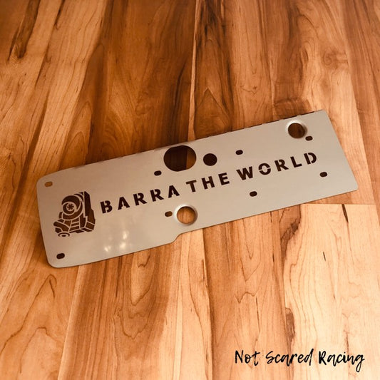 Ford Barra FG Coil Cover Stainless or Cold Rolled Steel 'Barra The World'